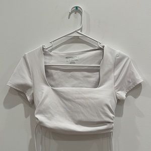 White Athletic Crop Top